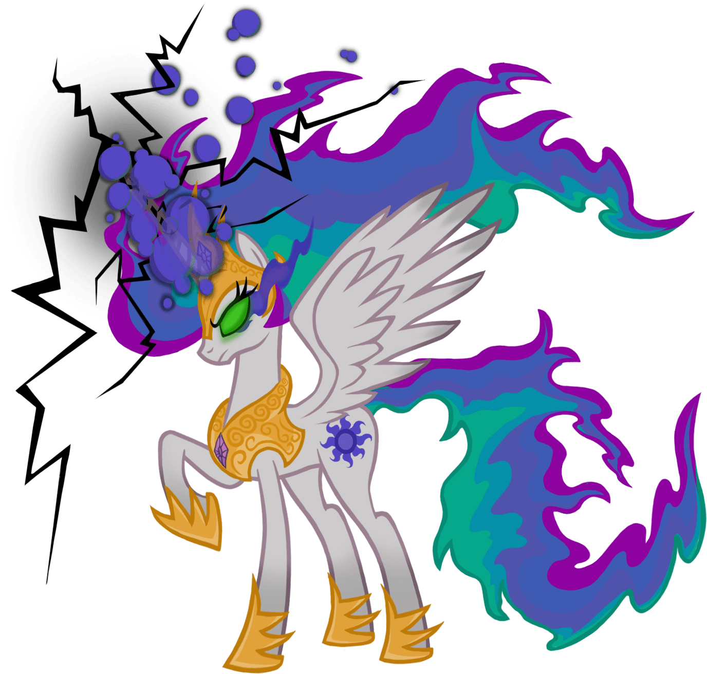 Princess Celestia Pony Rainbow Dash Twilight Sparkle - Evil Princess Celestia (1500x1500)