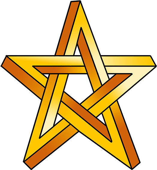 How To Draw Impossible Star , Png Download - Draw An Impossible Star Step (524x567)