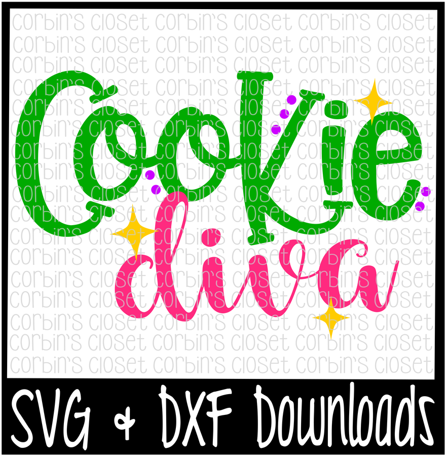 Clip Art Black And White Stock Cookie Diva Cut File - Poster (1400x932)