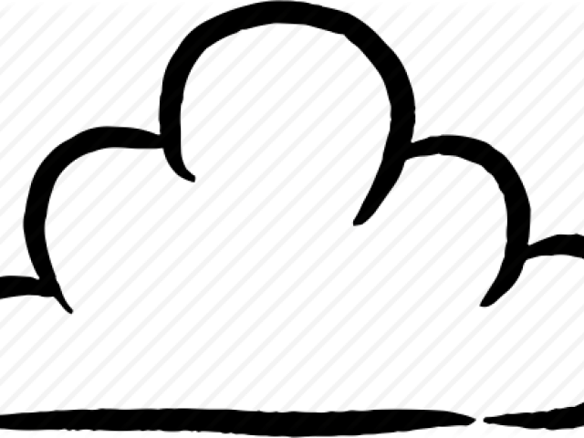 Drawn Cloud Clip Art - Cloud Png Black And White Clipart (640x480)