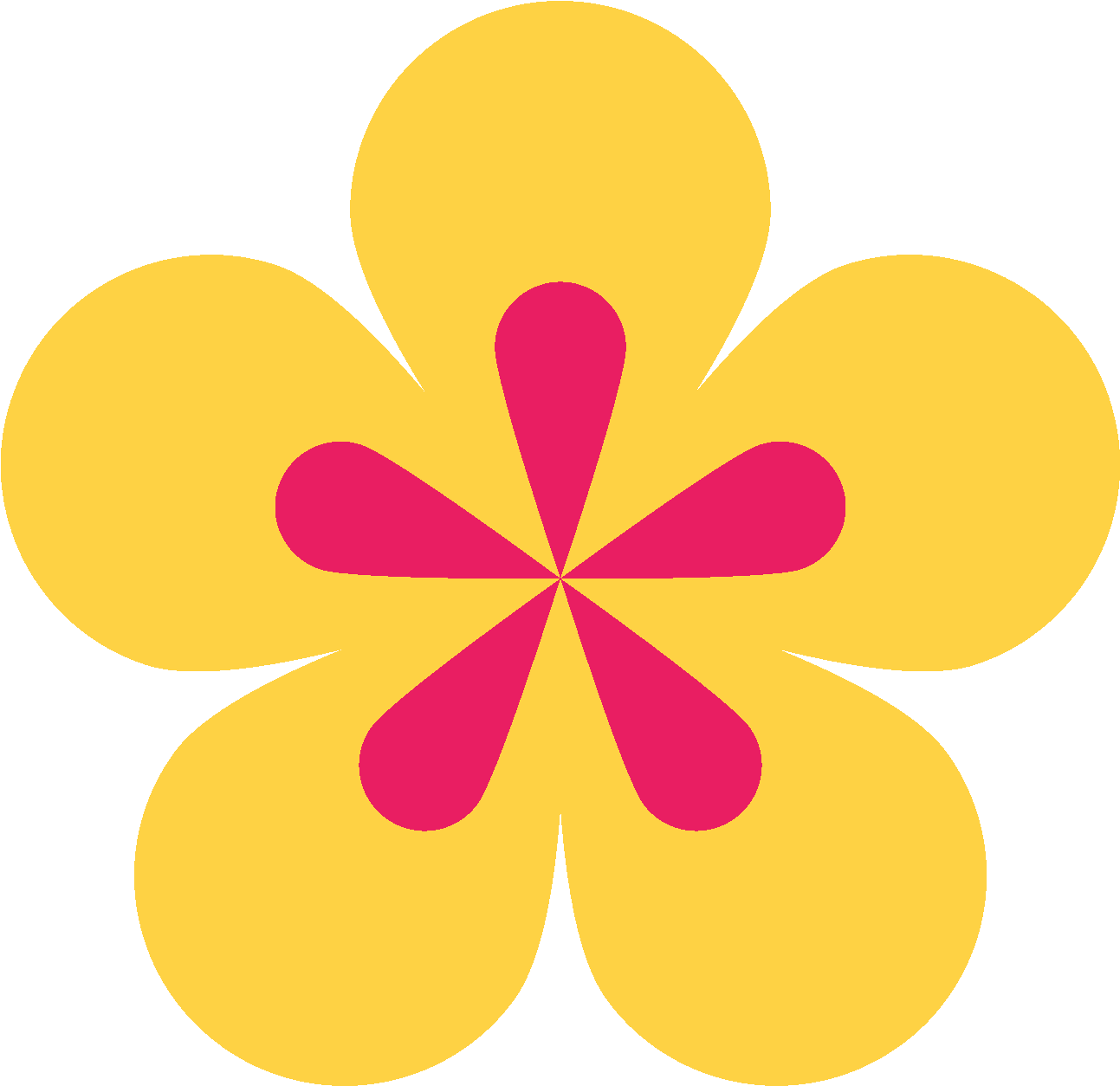 Shapes Clipart Yellow Flower - Asterisk Design (1600x1600)