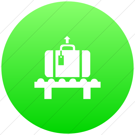 Classica Baggage Claim Icon Flat Circle White On Ios - Icon Shopping Cart Circle (512x512)