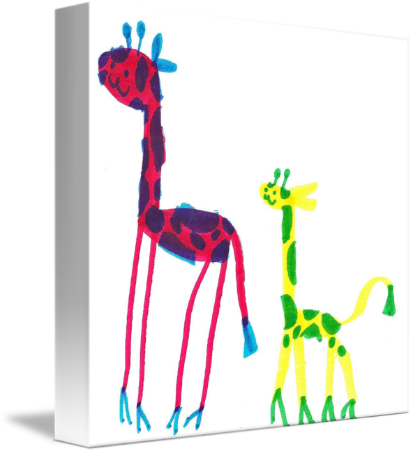 Giraffes By It's All Part Of The Art - Giraffe (592x650)