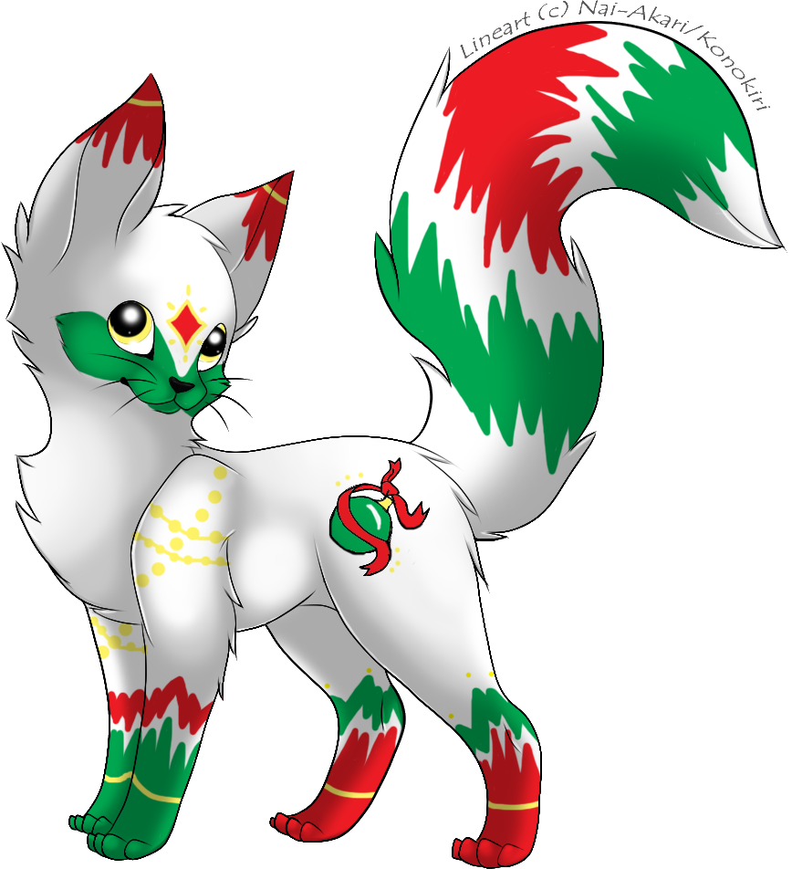 Christmas Kitten For Lolalilacs1 By Tanastar1594 Christmas - Cartoon (868x952)