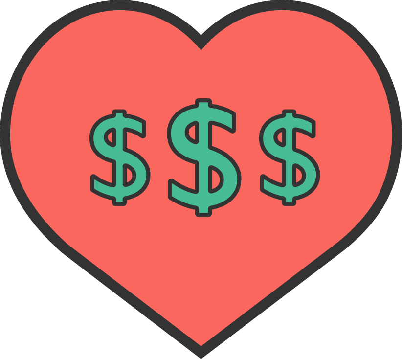 Each Dollar Raised By Your Hungerfree Pizza Party Will - Heart (822x734)