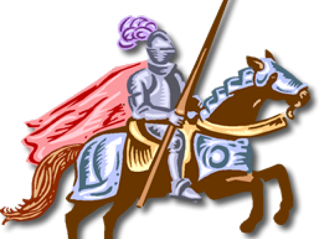 Maiden Clipart Knight In Shining Armor - Knight On Horse Clipart (640x480)