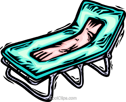 Towel On A Beach Chair - Chaise Longue (480x386)