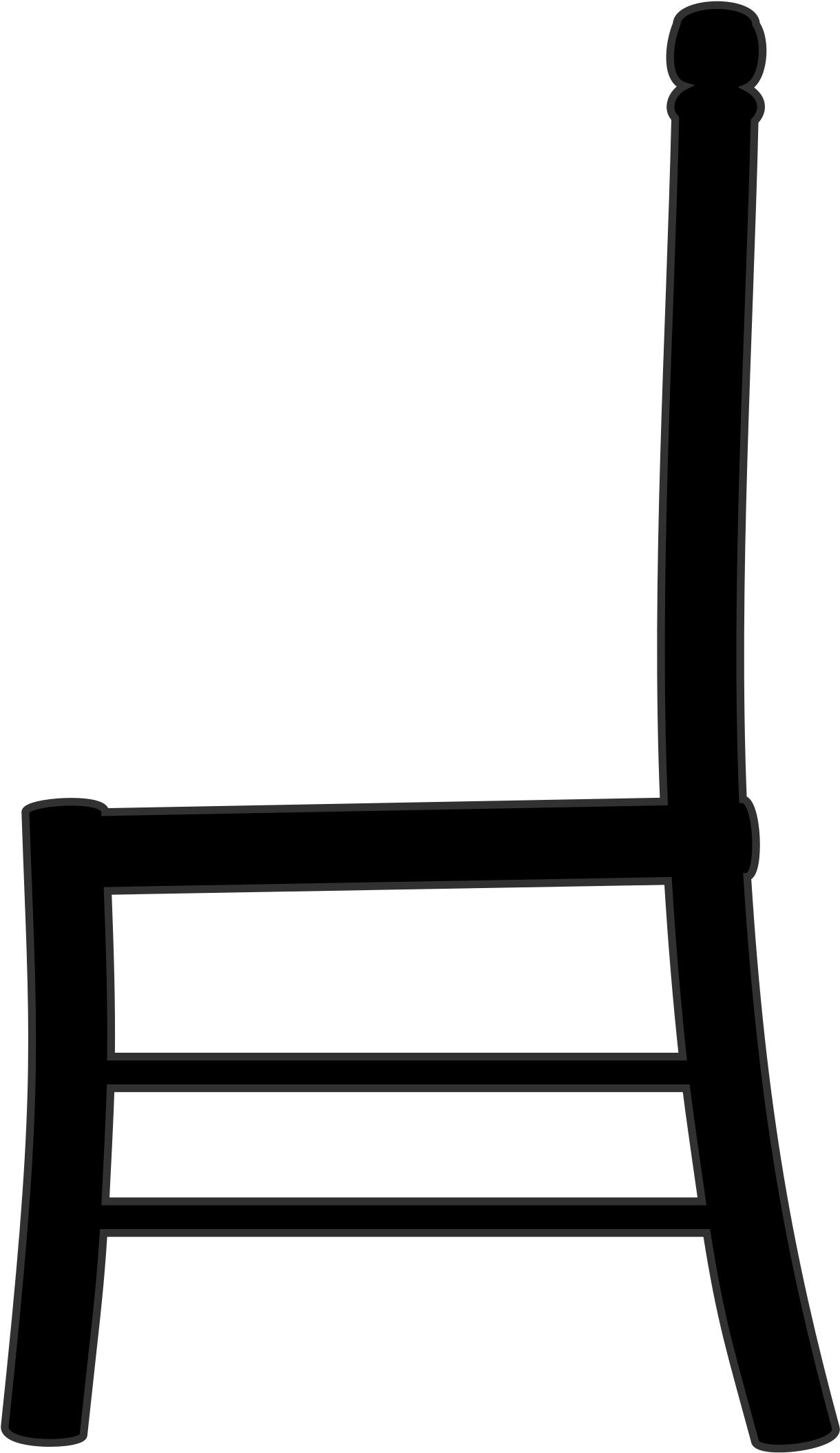 Great Open With Chaise En Transparent - Chair Clipart Black (2000x2200)