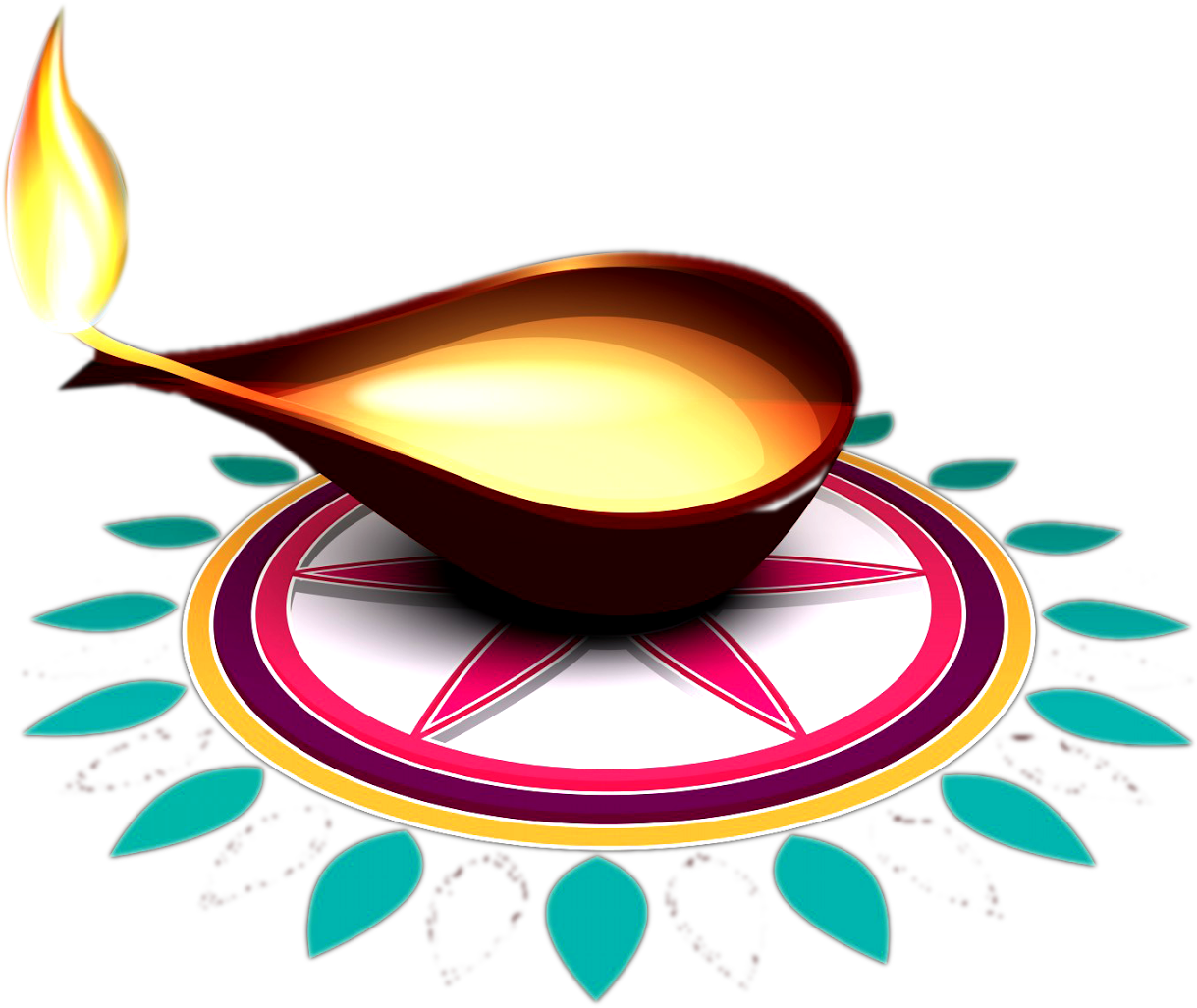 Beautiful Clipart Diwali - Happy Diwali Png Sticker (1600x1183)