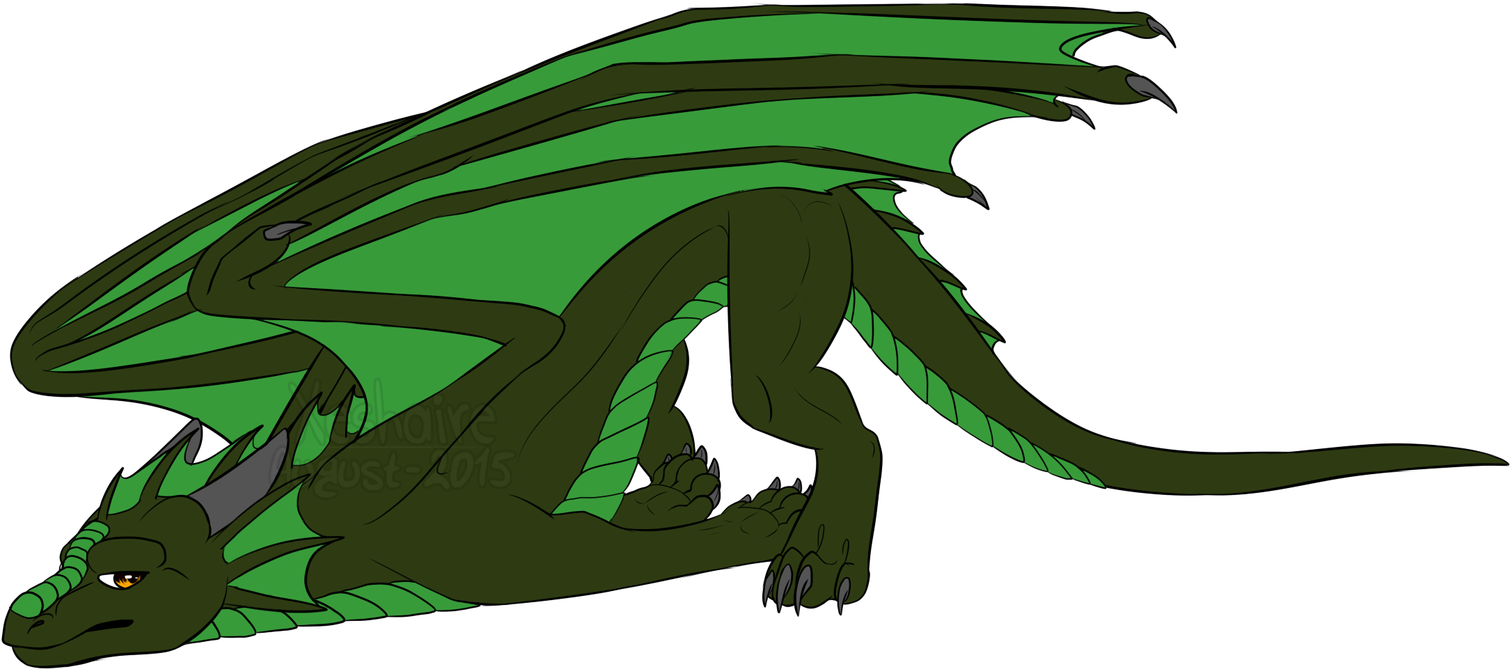 Lit The Lazy Dragon - Illustration (2300x1000)