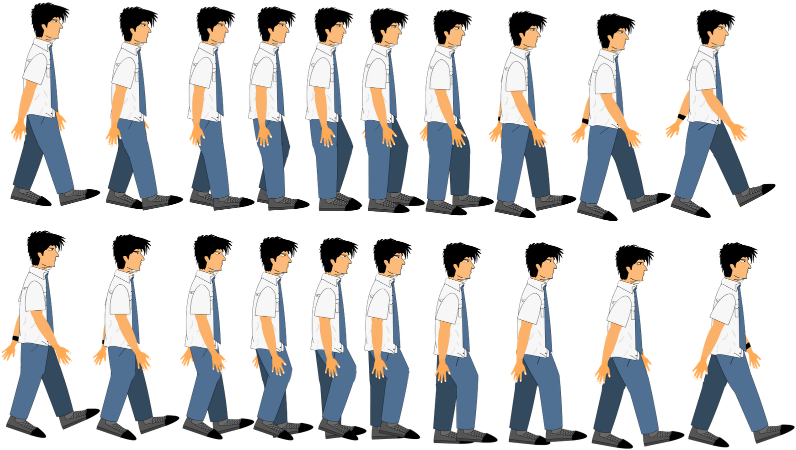 Character Animasi Manusia Hdesign - Animasi Orang Berjalan Png (1600x1163)