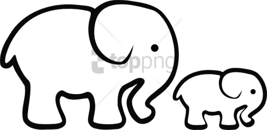Free Png Download Elephant Png Images Background Png - Baby Shower Elephant Clip Art Black And White (850x416)