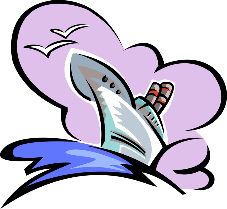 Vector Illustration Of Cruise Ship Or Ocean Liner Passenger - Vector Illustration Of Cruise Ship Or Ocean Liner Passenger (760x700)