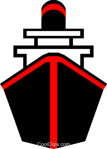 Ocean Liner Royalty Free Vector Clip Art Illustration - Theme Of Exploring The Titanic (345x480)