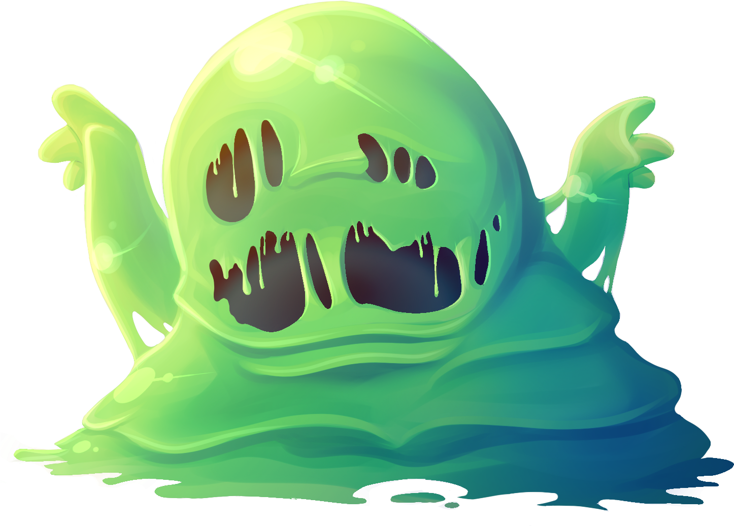 Gelatinus - Slime Monster Clip Art.