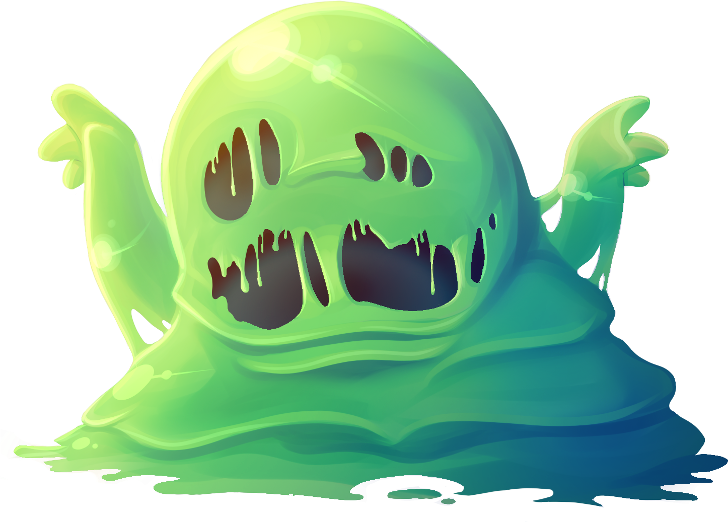 Gelatinus - Slime Monster Clip Art (1453x1070)