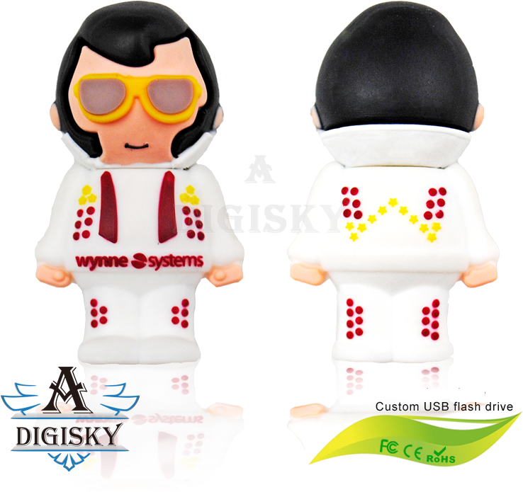 Elvis Presley Mini Usb Drives - Cartoon (800x800)