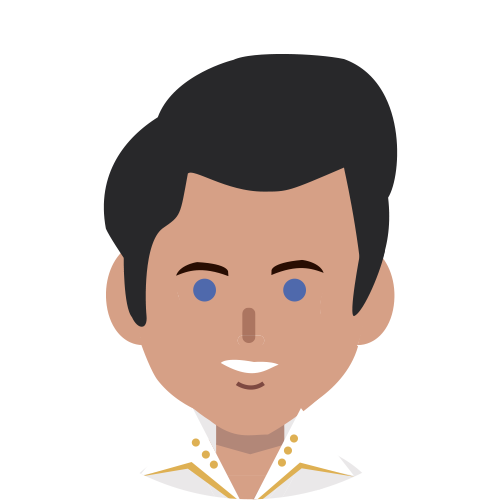 Elvis Presley Famous Former Electrician - Cartoon (500x500)