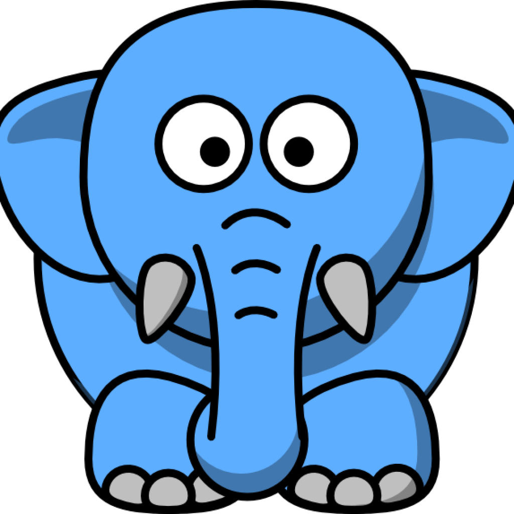Elephant Face Clipart Cartoon Elephant Face Clipart - Cartoon Elephant With Big Eyes (1024x1024)