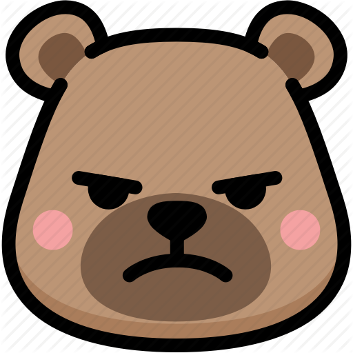 Bear Clipart Mad Bear - Bear Smile Emoji (512x512)
