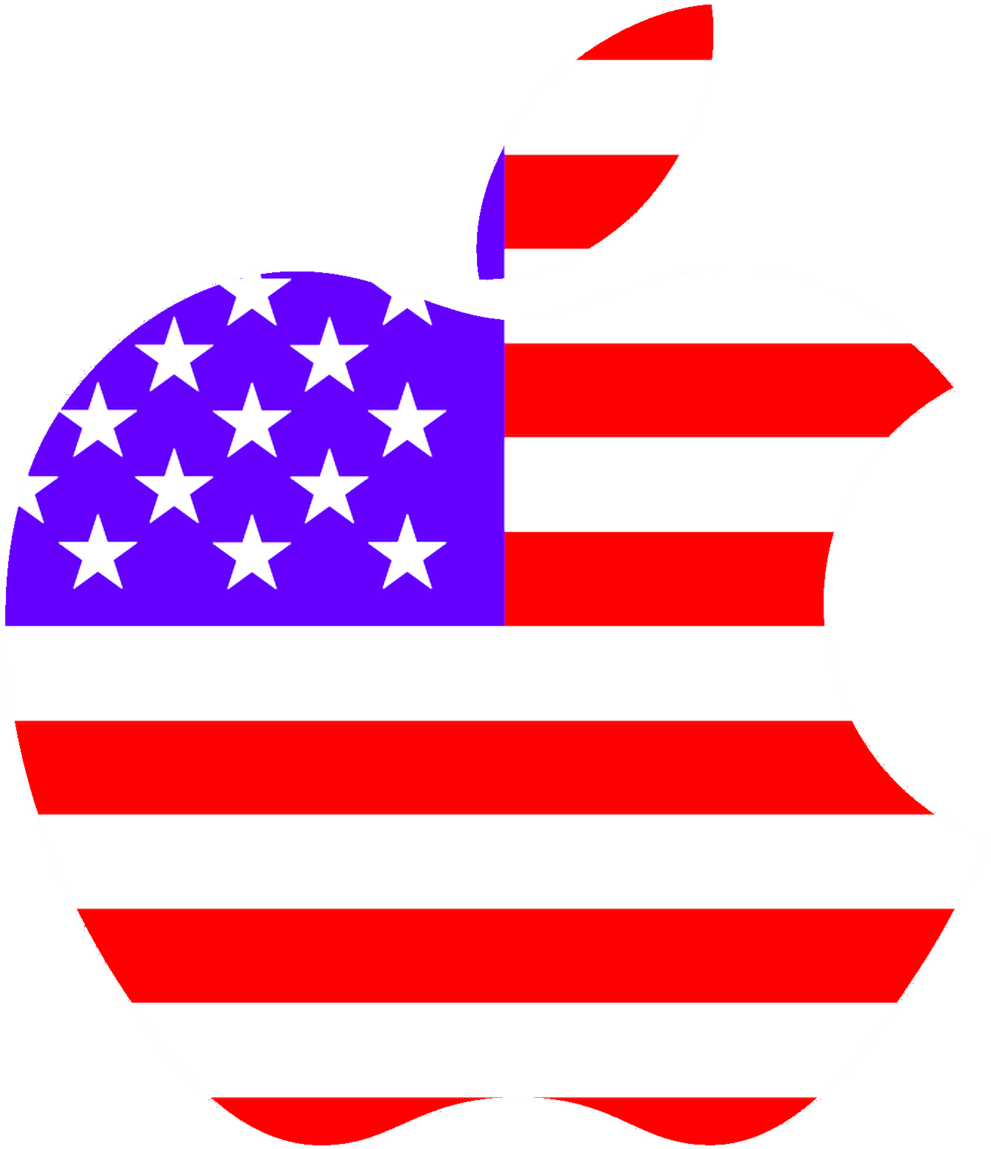 Apple Usa Logo Brands For Free Hd 3d - American Flag Cummins Stickers (1024x1170)