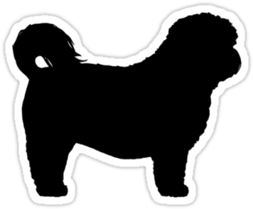 S Sticker By Jenn Inashvili Dogs Pinterest - Shih Tzu Silhouette (375x360)