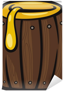 Barrel Of Honey Clip Art Cartoon Illustration Wall - Furniture (400x400)