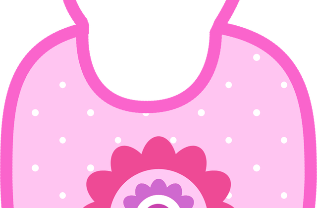 Baby Girl Bibs Png Transparent Images Pluspng Pink - Bib Clipart Png (640x420)