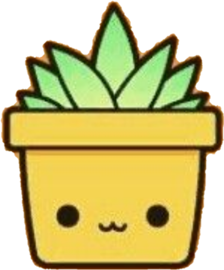 Aloevera Sticker - Kawaii Succulent (1024x1024)