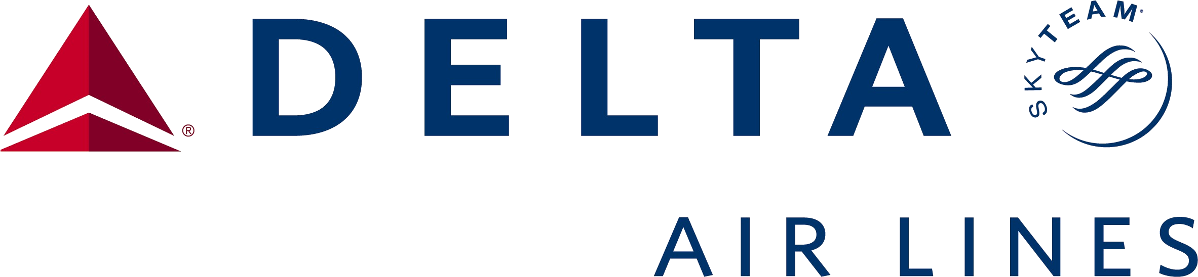 Delta Logo Transparent - Delta Airlines Logo Hd Png (2385x581)