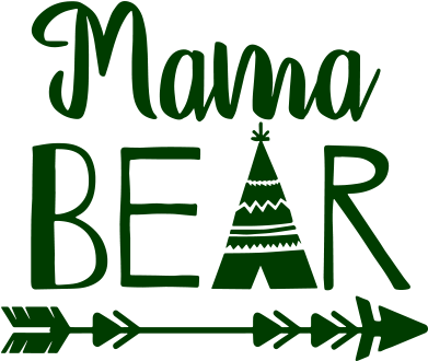 Mama Bear With Arrows And Teepee Vinyl Decal Sticker, - Illustration (400x400)