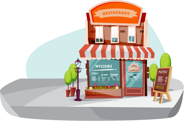 $45 A Week - Coffee Shop Caricatura (597x392)
