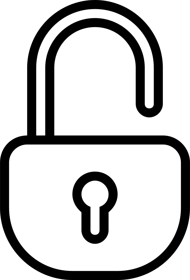 Png File - Lock Clipart Black And White (664x980)