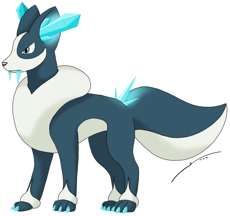 Ice Type Pokemon Dog - Cartoon (932x857)