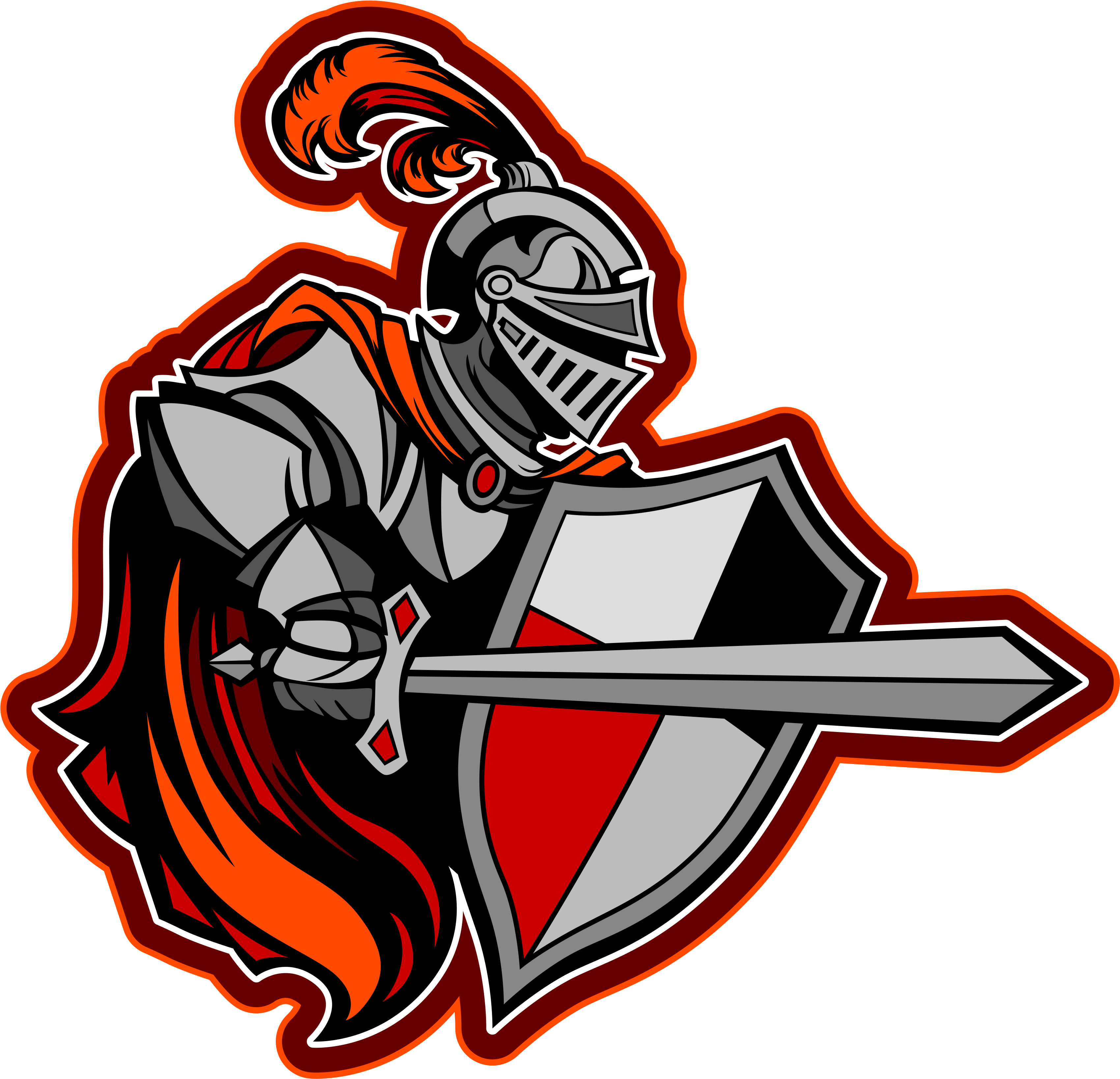 Hudson Bend Middle School Ltms Logo - Knight With Shield And Sword (3406x3315)