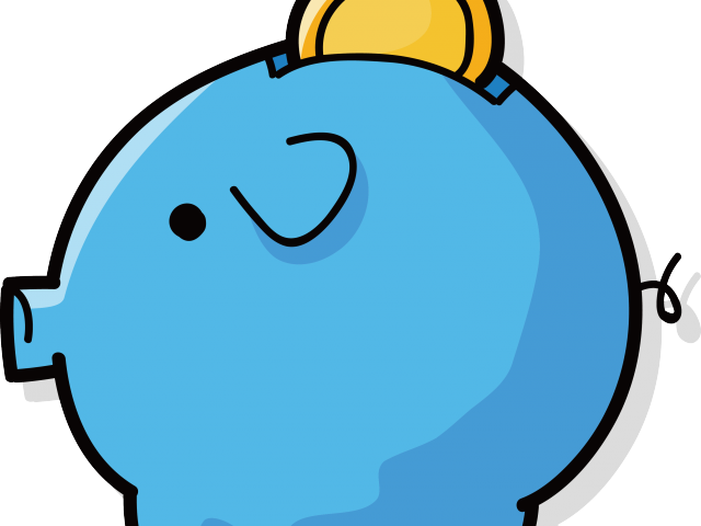 Blueberry Clipart Blue Object - Piggy Bank (640x480)