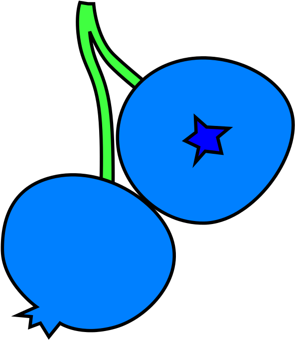Tux Paint Blueberry - Cartoon Blueberry Png (1280x909)
