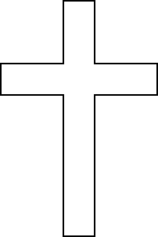 Cross Clip Art - White Cross With Black Background (535x800)