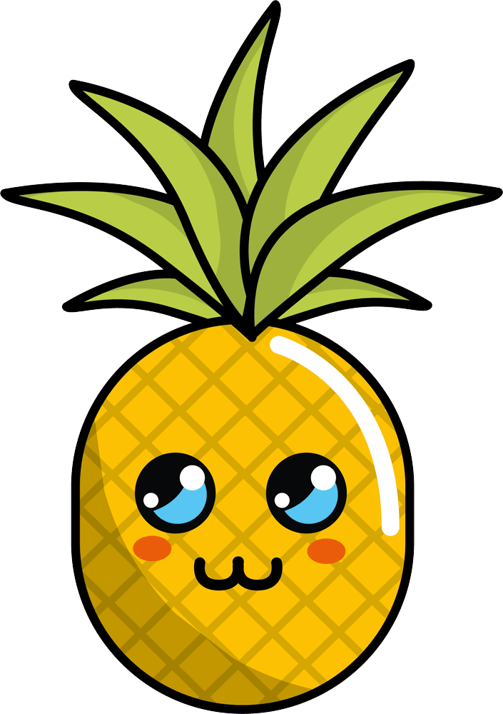 Piña Kawaii Todas Las Imágenes Y Dibujos De Piñas Para - Happy Pineapple (705x1000)