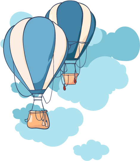 Adesivo De Parede Infantil Balões E Nuvens Modelo - Balão Infantil Png (600x600)