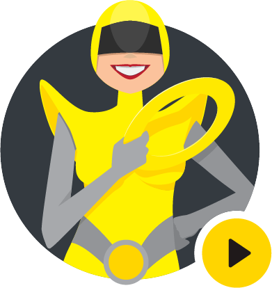 Hummingbird Hero - Cartoon (391x414)