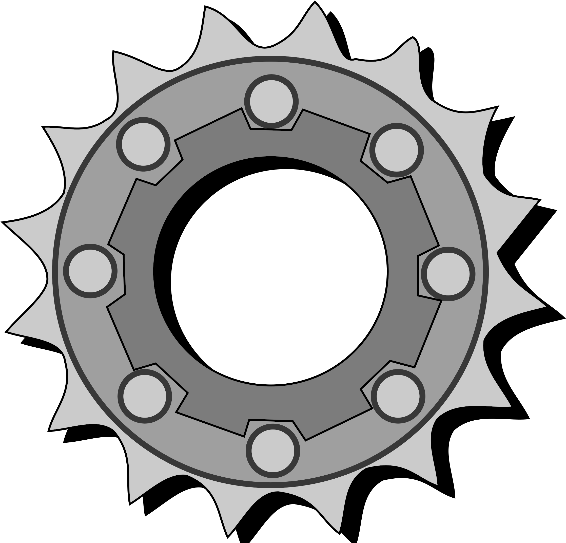 Clipart Piñon Bike - Piñon De Bicicleta Png (2400x2338)