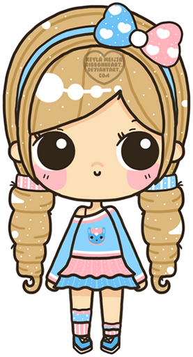 Bonequinhas Kawaii Com Fundos Transparentes Png Lindas - Cute Kawaii Girl (277x512)