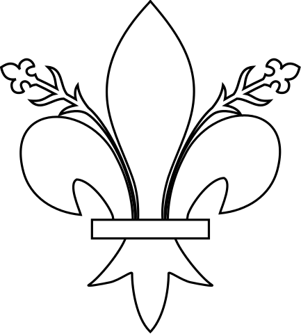 Meuble Héraldique Fleur De Lys Florencée Svg Wikipedia - Flor De Lis Para Colorir (433x480)