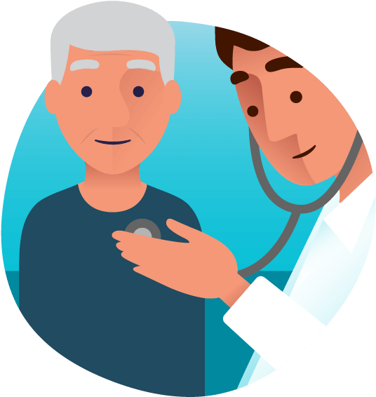 The Same Doctor Cares For Your Cold And Your Cholesterol - Illustration (640x640)