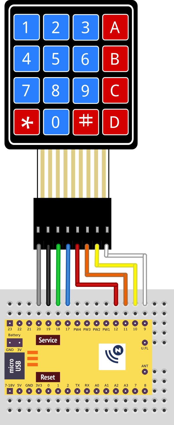 Fritzing Repo/projects/z/z Wave Secure Keypad - Keypad Fritzing Download (600x1461)