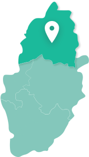Map Showing Worksop Within Nottinghamshire - Illustration (496x368)