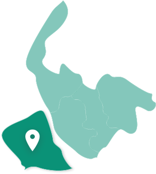 Map Showing Wirral Within Merseyside - Illustration (496x368)