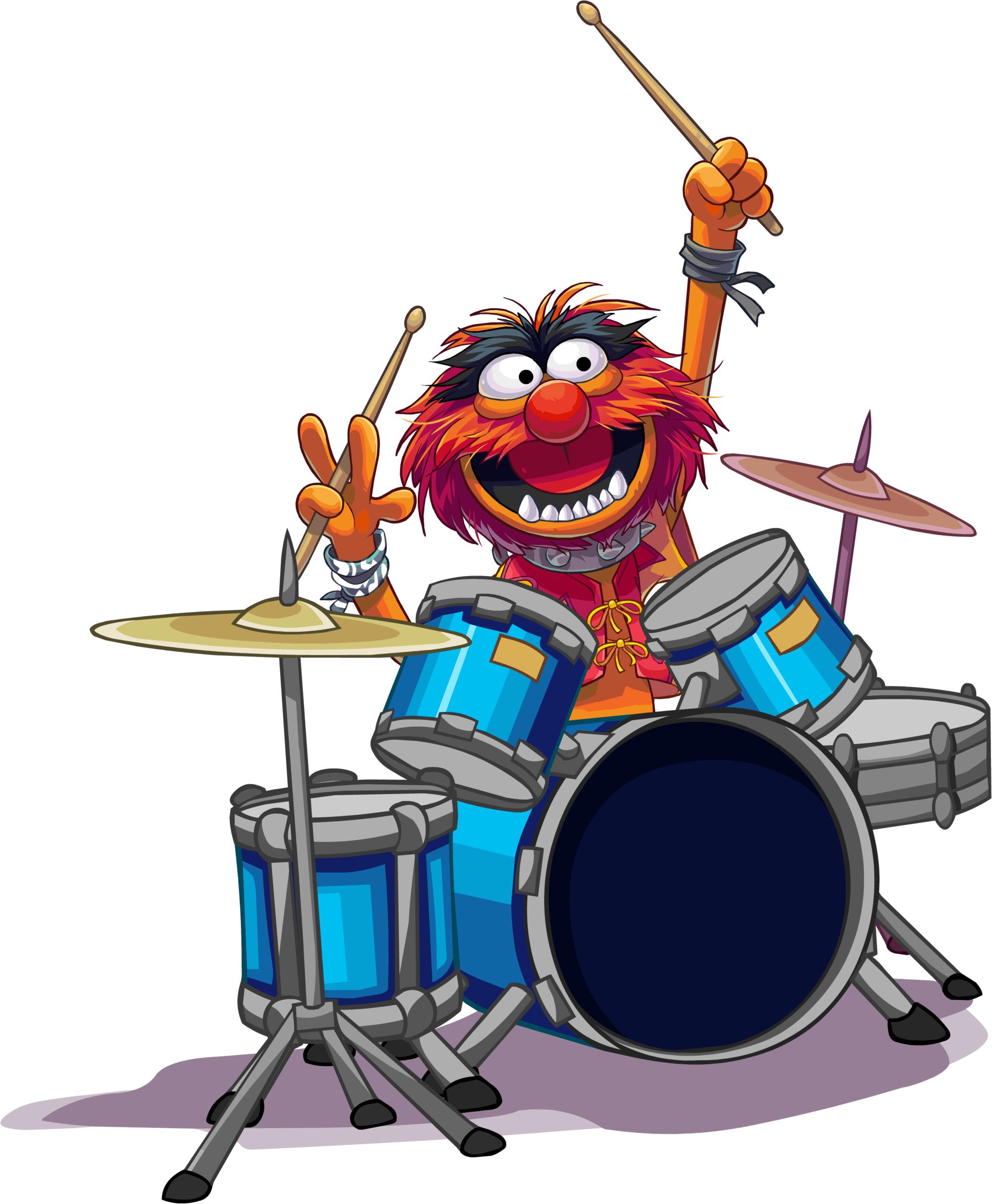 Drum Club Penguin Wiki - Animal Muppets Drums (2000x2438)