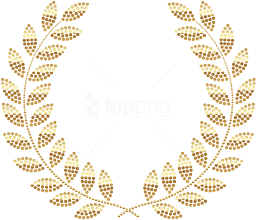 Free Png Download Transparent Golden Wreath Clipart - Gold Flower Wreath Png (850x741)